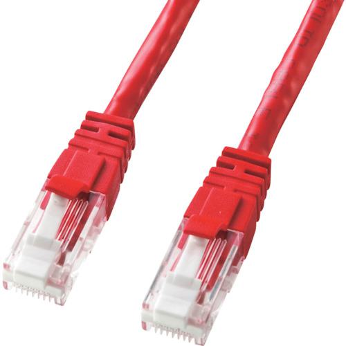 ■SANWA つめ折れ防止カテゴリ6LANケーブル〔品番:KBT6TS005RN〕【3628650:0】[送料別途見積り][掲外取..