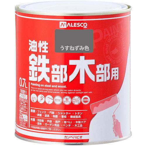 ■KANSAI 油性鉄部・木部用 うすねずみ色 0.7L《6缶入》〔品番:00047640431007〕【3635697×6:0】[送料別途見積り][掲外取寄][店頭受取不可]