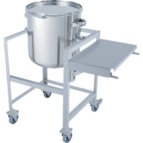 ■MONOVATE 鏡板型バンド式密閉容器 35L 架台付(作業台付)〔品番:DTCTLASCB36〕【3642670:0】[法人・事業所限定][外直送元][店頭受取不可]