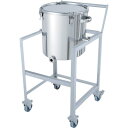 ■MONOVATE 片テーパー型クリップ式密閉容器 150L 架台付(取っ手・蓋置付)〔品番:KTTCTHASCC565〕【3642672:0】[法人・事業所限...