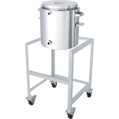 ■MONOVATE 片テーパー型ジャケット汎用容器 架台付 80L〔品番:KTTSTJASC47〕【3642724:0】[法人・事業所限定][外直送元][店頭受取不可]