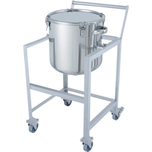 ■MONOVATE 鏡板型クリップ式密閉容器 80L 架台付(取っ手・蓋置付)〔品番:DTCTHASCC47〕【3644342:0】[法人・事業所限定][外直送元][店頭受取不可]