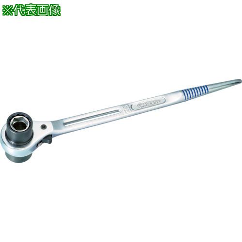 ■スーパー 4サイズラチェットレンチ インナーソケット:17、19 アウターソケット:21、24〔品番:RNF3〕【..