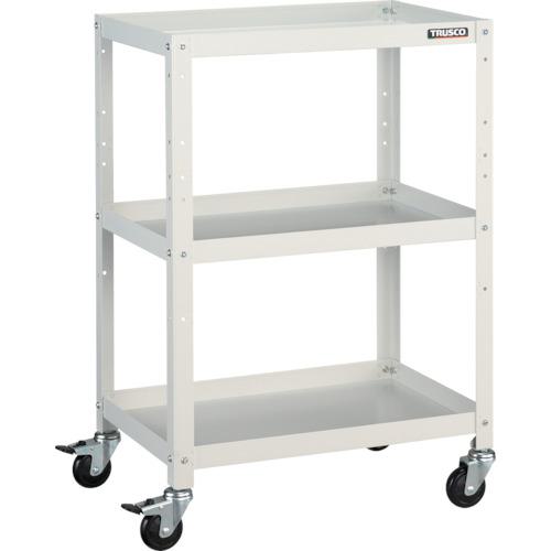■TRUSCO ツールワゴン ラビットワゴン 600X400 ゴム車輪 ホワイト〔品番:RBW963W〕【3663761:0】[直送DS][店頭受取不可]