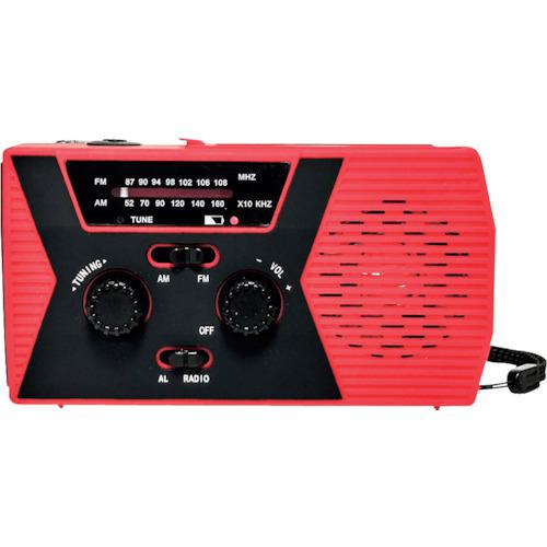 ■セーフラン 多機能充電防災ラジオライト (スマホ充電可能)〔品番:J2460RD〕【3687786:0】[送料別途見積り][法人・事業所限定][外直送][店頭受取不可](3)