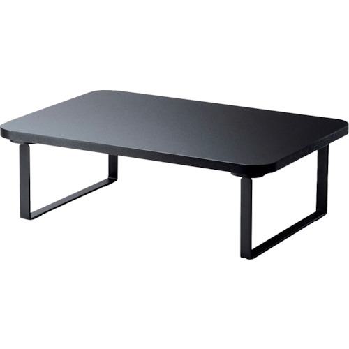 ■ELECOM ディスプレイスタンド 高さ12cm ブラック〔品番:PCADPSW3812BK〕【3691910:0】[店頭受取不可]