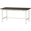 ■ヤマテック LABシリーズ実験用ラボテーブル 固定式 指紋レスメラミン天板 W1500×D750×H740 ブラウン/シルキーホワイト〔品番:SLM1575B...