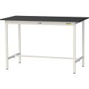 ■ヤマテック LABシリーズ実験用ラボテーブル 固定式 ケミテクト天板 W1500×D750×H950 ブラック/シルキーホワイト〔品番:SLKH1575BKW...