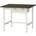 ■ヤマテック LABシリーズ実験用ラボテーブル 固定式 キャビネット付 指紋レスメラミン天板 W900×D750×H740 ブラウン/シルキーホワイト〔品番:S...