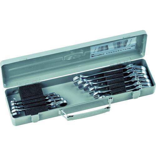 ■TONE 首振ラチェットめがねレンチセット 10pcs〔品番:RMF100〕【3699200:0】[店頭受取不可]