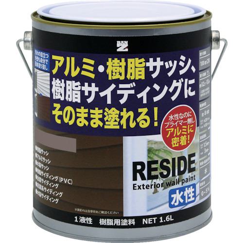 ■BANーZI 【売切廃番】 樹脂・アルミ(サッシ・外壁)用塗料 RESIDE 1.6L サンドベージュ 22-60C〔品番:L..