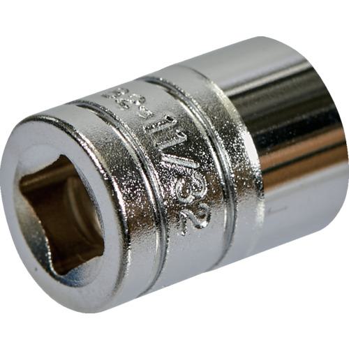 ■KTC 6.3sq.ソケット(六角) 対辺寸法11/32inch 差込角6.35mm 全長18.5mm〔品番:B21132〕【3731057:0】[店頭受取不可]