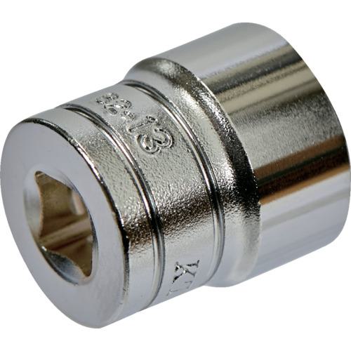 ■KTC 6.3sq.ソケット(六角) 対辺寸法13mm 差込角6.35mm 全長20.5mm〔品番:B213〕【3731103:0】[店頭受取不可]