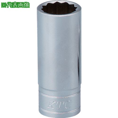 ■KTC 9.5sq.セミディープソケット(十二角) 対辺寸法18mm 差込角9.5mm 全長50mm〔品番:B3M18W〕【3732169:0】[店頭受取不可]