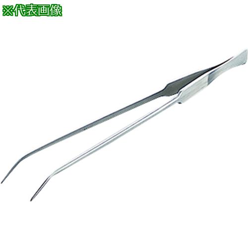 ■AS 技工ピンセット(先曲) 25cm 〔品番:2566112〕【3757484:0】[送料別途見積り][掲外取寄][店頭受取不..