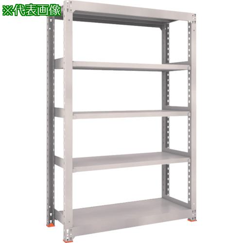 ■TRUSCO M3型中量棚 1800X571XH1800 3段 単体 免震樹脂ベース付 ネオグレー〔品番:M36663SFC〕【3782011:0】[店頭受取不可]