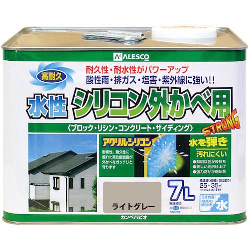 ■KANSAI 水性シリコン外かべ用 ライトグレー 7L〔品番:00427650651070〕【3782862:0】[送料別途見積り]..