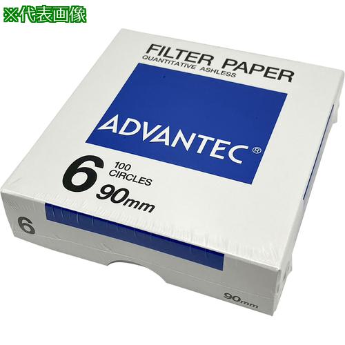 ■AS 定量濾紙 No.6 90mm 100枚 〔品番:490110〕【3785021:0】[送料別途見積り][掲外取寄][店頭受取不可]
