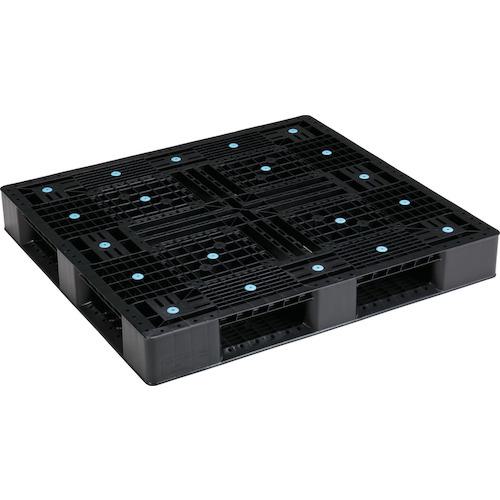 ■サンコー リサイクルプラスチックパレット D4-1112-2再生ブラック 813008〔品番:81300800BKRCP〕【3799658:0】[送料別途見積り][法人・事業所限定][外直送][店頭受取不可]
