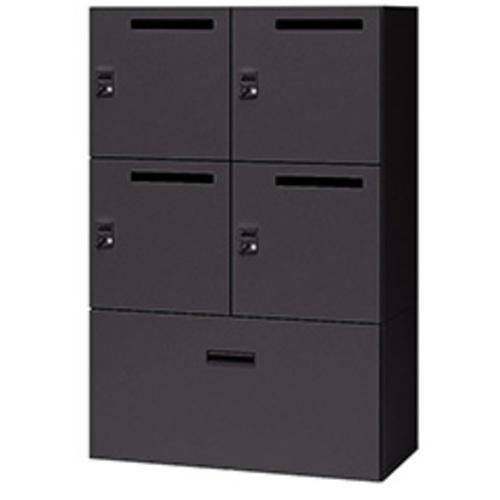 ■NAIKI PK型パーソナルロッカー4人用(ファイル引出し付)〔品番:PK0913CMPD4SBB〕【3821419:0】[送料別途見積り][法人・事業所限定][直送][店頭受取不可]