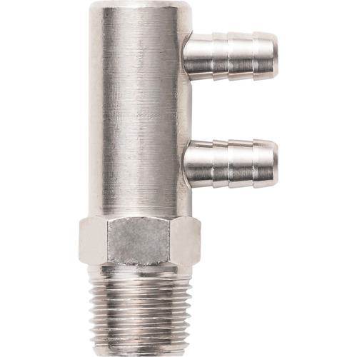 ■潤工社 ハンディタッチ継手 2連エルボ 4×2.5mm PT1/8〔品番:BLD4X2.52PT18BSN〕【3825863:0】[店頭受取不可]