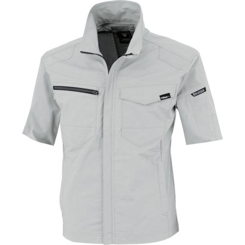 ■XEBEC TCストレッチ半袖ブルゾン1711-22-S シルバーグレー〔品番:171122S〕【3830707:0】[送料別途見..