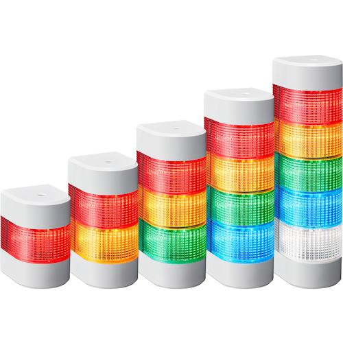 ■PATLITE LED壁面取付け積層信号灯 シグナルタワー ウォールマウント WME型〔品番:WME3M2DRYG〕【3868410:0】[送料別途見積り][掲外取寄][店頭受取不可]