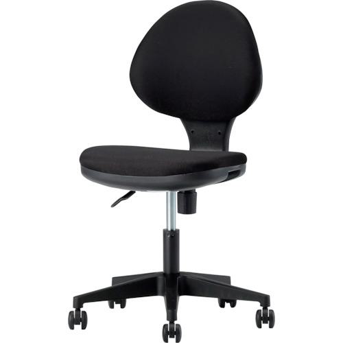 ■イノウエ オフィスチェア 布張り ブラック色〔品番:GY129NBK〕【3870622:0】[送料別途見積り][法人・事業所限定][直送][店頭受取不可]