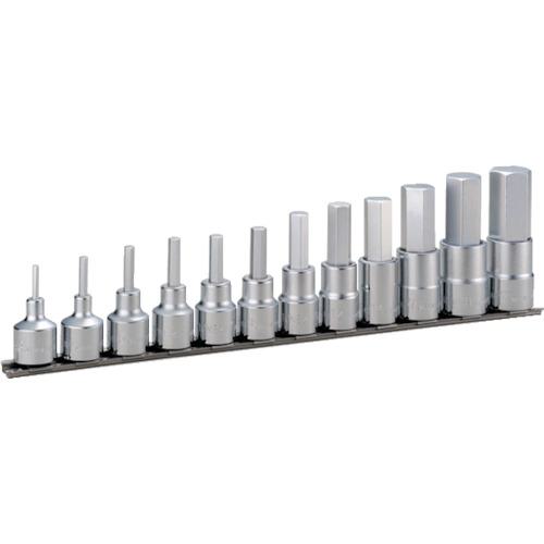 ■TONE ヘキサゴンソケットセット(ホルダー付) 12pcs 差込角12.7mm〔品番:HH412〕【3876543:0】[店頭受取不可]
