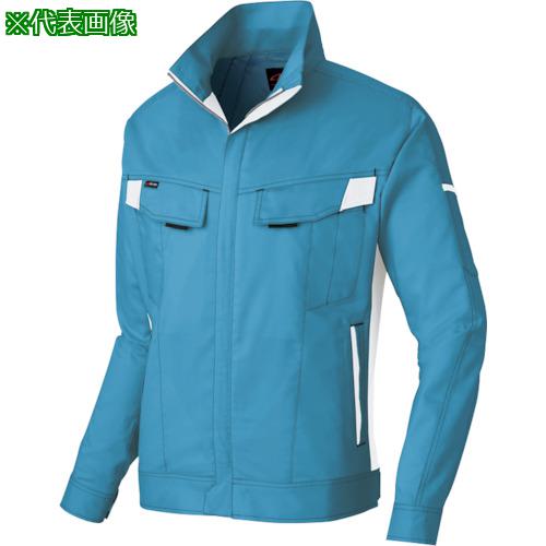 ■アイトス ニュームービンカット 春夏長袖ブルゾン サックス×シルバーグレー LL〔品番:AZ6830007LL〕【3896041:0】[送料別途見積り][掲外取寄][店頭受取不可]