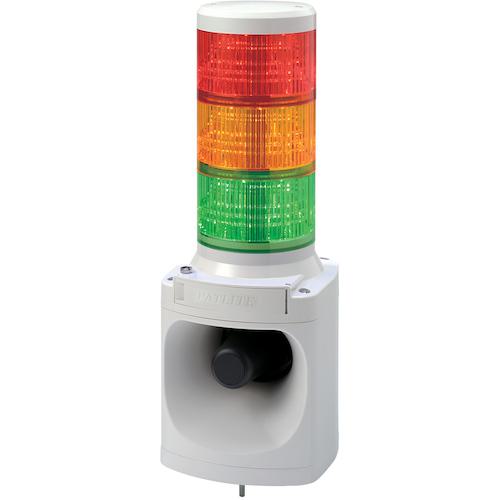 ■PATLITE LED積層信号灯付き電子音報知器〔品番:LKEH320FDRYG〕【3900072:0】[送料別途見積り][掲外取..