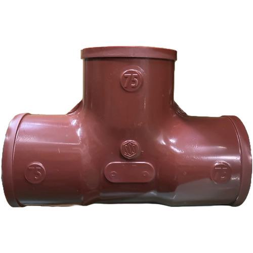 ■エスロン HT継手 T(チーズ) 75〔品番:THT75Y〕【3900820:0】[送料別途見積り][掲外取寄][店頭受取不可]