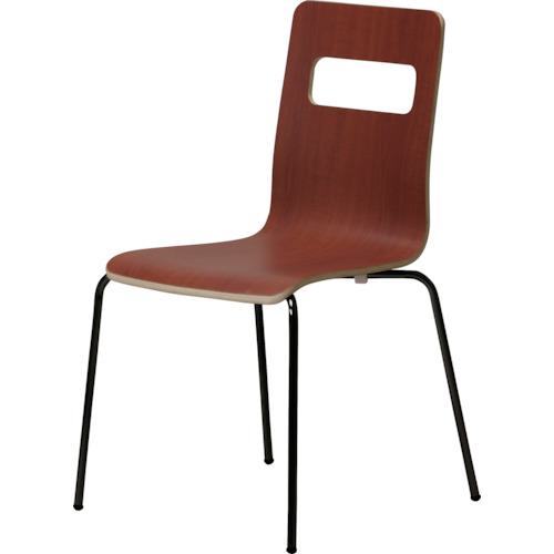 ■TRUSCO 木目調チェア ブラウン×ブラック〔品番:RLESBB〕【3902249:0】[送料別途見積り][法人・事業所限定][直送][店頭受取不可]