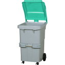 ■サンコー ゴミ箱 SCB200 620000 200L グレー/グリーン 底部排水栓付〔品番:62000001GLGRS〕【3910991:0】[送料別途見積...