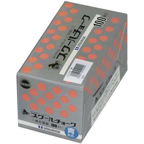 ■馬印 スクールチョーク 青 100本入《30函入》〔品番:C204〕【3915217×30:0】[送料別途見積り][法人・事業所限定][外直送][店頭受取不可]