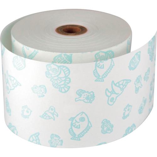 ■グリーンクロス ファンシーレジ用紙 80mm幅 魚 青 20巻入り〔品番:6300028007〕【3924130:0】[法人・事業所限定][外直送元][店頭受取不可]