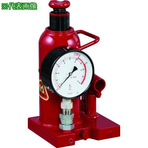 ■MASADA ゲージ付油圧ジャッキ 15TON〔品番:MH15P〕【3956512:0】[店頭受取不可]