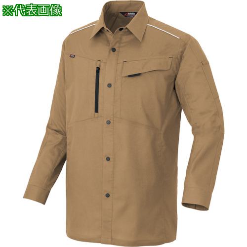 ■アイトス ニュームービンカット 春夏長袖シャツ カーキ LL〔品番:AZ3335025LL〕【3969822:0】[送料別..