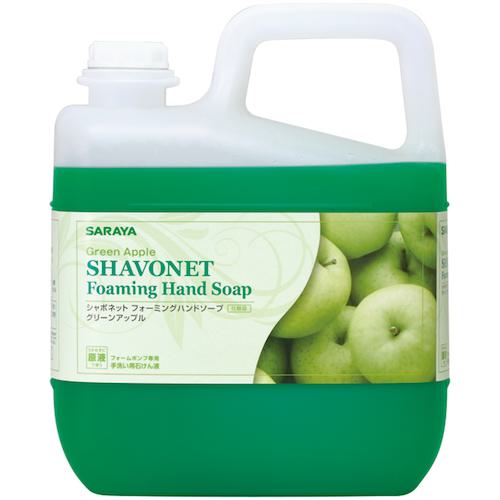 ■サラヤ シャボネットフォーミングハンドソープ グリーンアップル 5kg〔品番:23028〕【4005422:0】[店頭受取不可](4)