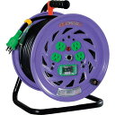 ■NICHIDO 電工ドラム 100V 屋内型 温度センサー付 漏電保護専用ブレーカー付 50m 〔品番:NFEB54〕【4023970:0】[法人・事業所限定...
