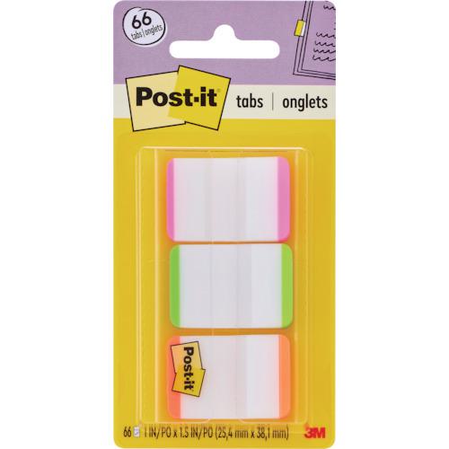 ■3M ポスト・イット 超丈夫なインデックス 38.1X25.4mm 66枚 3色〔品番:686LPGO〕【4027680:0】[店頭受..