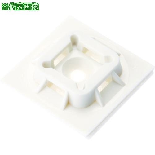 ■PANDUIT マウントベース アクリル系粘着テープ付き 白 (500個入)〔品番:ABM100ATD〕【4036433:0】[店頭受取不可]