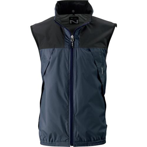 ■NSP NC-1122 Nクールウェア ベスト 上部ファン(服 3L) ネイビー・チタン・タチエリ〔品番:8213395〕【4054957:0】[送料別途見積り][法人・事業所限定][外直送][店頭受取不可]