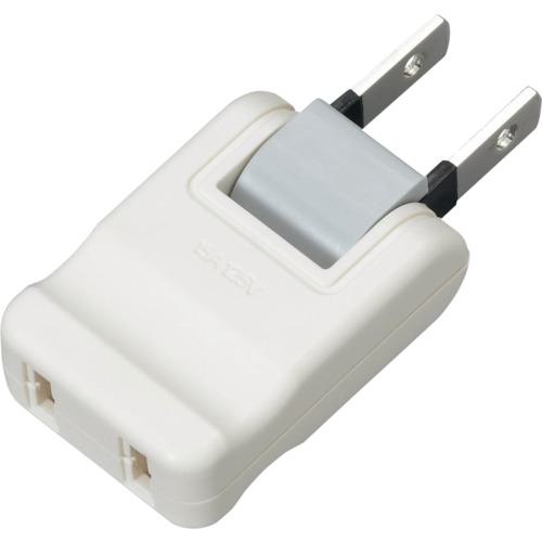 ■YAZAWA スイングプラグアダプターホワイト〔品番:Y02100WH〕【4067893:0】[店頭受取不可]