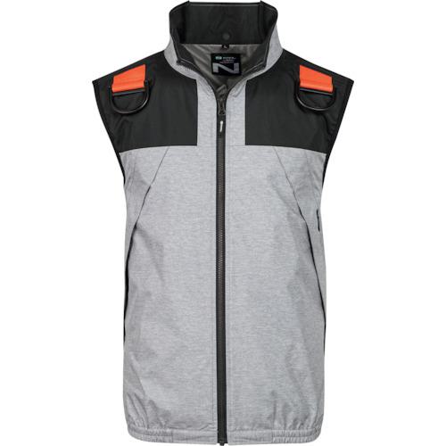 ■NSP NC-1131 Nクールウェア ベスト フルハーネス(服 L) 杢グレー・チタン・タチエリ〔品番:8213456〕【4069087:0】[送料別途見積り][法人・事業所限定][外直送][店頭受取不可]