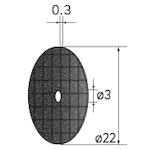 ■ナカニシ 切断砥石ディスク 10枚入 φ22×0.3×穴3 WA #100〔品番:43295〕【4071736:0】[送料別途見積り][掲外取寄][店頭受取不可]