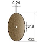 ■ナカニシ 切断砥石ディスク 10枚入 φ22×0.24×穴φ1.8 C #120〔品番:43261〕【4072465:0】[送料別途見積り][掲外取寄][店頭受取不可]