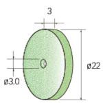 ■ナカニシ ダイヤホイールゴム砥石 3枚入 φ22×3×穴3 #320 〔品番:48212〕【4074478:0】[送料別途見積り][掲外取寄][店頭受取不可]