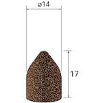 ■ナカニシ キャップサンダー 20個入 円筒先丸型 φ14×17 #60〔品番:49811〕【4075797:0】[送料別途見積り][掲外取寄][店頭受取不可]