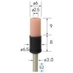 ■ナカニシ セラミックファイバーブラシ カップ φ6×9×軸φ3 仕上用〔品番:51261〕【4075899:0】[送料別途..